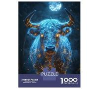 Rompecabezas para Adolescentes De 1000 Piezas Mystical Bull Rompecabezas para Adolescentes Juegos Relajantes Alivia El Estrés 52x38cm/1000pcs