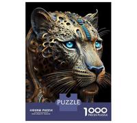 Rompecabezas para Adolescentes De 1000 Piezas Mystical Cosmic Leopard Rompecabezas para Adultos Juegos Relajantes Regalos para Mujeres Ayuda A Ejercitar El Cerebro 52x38cm/1000pcs