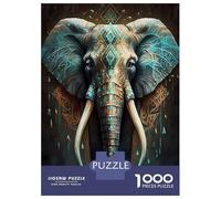 Rompecabezas para Adolescentes De 1000 Piezas Mystical Elephant Rompecabezas para Adultos Juguetes De Bricolaje Análisis Y Lógica Diversión En Casa Actividades, 52x38cm/1000pcs