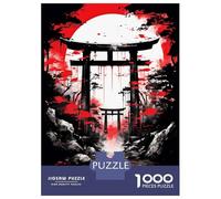 Rompecabezas para Adolescentes De 1000 Piezas Mystical Japanese Gate Rompecabezas para Adultos Juguete Decoración De Pared Desafío Difícil 52x38cm/1000pcs