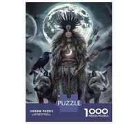 Rompecabezas para Adolescentes De 1000 Piezas Native American Warrior Woman Rompecabezas para Adultos Juegos Relajantes Decoración del Hogar 52x38cm/1000pcs