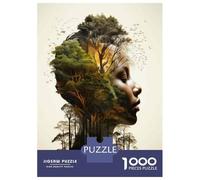 Rompecabezas para Adolescentes De 1000 Piezas Nature's Harmony Forests in Profile Rompecabezas para Adultos Juego Práctico Mejora La Memoria Gran Regalo para Jugar 38x26cm/1000pcs