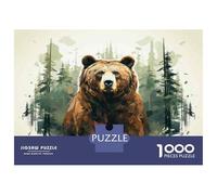 Rompecabezas para Adolescentes De 1000 Piezas Nature's Majesty The Mighty Bear Rompecabezas para Adultos Juguetes Antiestrés Decoración De Pared Interacción Entre Padres E Hijos 70x50cm/1000pcs