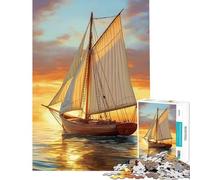 Rompecabezas para Adolescentes de 1000 Piezas Navegando hacia el Atardecer Divertidas Actividades en casa Un desafío difícil Juguetes antiestrés para Mayores de 14 años Juego 38x26cm