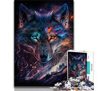 Rompecabezas para Adolescentes de 1000 Piezas Nebula Wolf 1000 Piezas para Adolescentes con póster a Juego y Hoja de Trivia para Mayores de 14 años 75x50cm