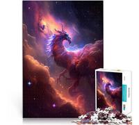 Rompecabezas para Adolescentes de 1000 Piezas Nebulosa del Dragón Fénix Juego Intelectual de Juguete Lista de Deseos con Papá Noel 38x26cm