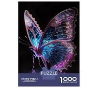 Rompecabezas para Adolescentes De 1000 Piezas Neon Butterfly Rompecabezas para Adolescentes Juegos Relajantes Decoración Cumpleaños 70x50cm/1000pcs