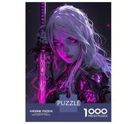 Rompecabezas para Adolescentes De 1000 Piezas Neon Demon Girl Rompecabezas para Adultos Juguetes Antiestrés Regalo De Cumpleaños para Cumpleaños, Navidad 52x38cm/1000pcs