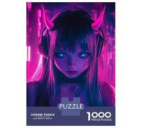 Rompecabezas para Adolescentes De 1000 Piezas Neon Devil Girl Rompecabezas para Adultos Juego Práctico Pero Divertido Y Humorístico Regalo De Cumpleaños, Regalos, 52x38cm/1000pcs