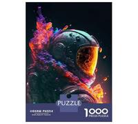 Rompecabezas para Adolescentes De 1000 Piezas Neon Explosion Astronaut Rompecabezas para Adultos Juegos Divertidos Una Obra De Arte Regalos De Cumpleaños Y Únicos 38x26cm/1000pcs