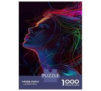 Rompecabezas para Adolescentes De 1000 Piezas Neon Glow Abstract Art Print Rompecabezas para Adultos Juegos Relajantes Decoración del Hogar 70x50cm/1000pcs