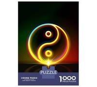 Rompecabezas para Adolescentes De 1000 Piezas Neon Glyph Mandala Rune Rompecabezas para Adultos Juguetes DIY Pero Divertidos Y Humorísticos Regalos De Cumpleaños Y Únicos 70x50cm/1000pcs
