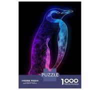 Rompecabezas para Adolescentes De 1000 Piezas Neon Penguin Animal Rompecabezas Juego De Ingenio Decoración Perfecta Regalos Y Cumpleaños Únicos 38x26cm/1000pcs