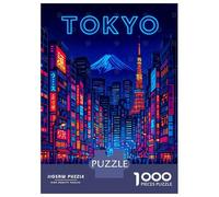Rompecabezas para Adolescentes De 1000 Piezas Neon Tokyo Cityscape at Night Rompecabezas para Adolescentes Juegos Relajantes Regalos para Mujeres para Cumpleaños, Navidad 70x50cm/1000pcs