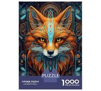 Rompecabezas para Adolescentes De 1000 Piezas Neon Tribe Fox Rompecabezas para Adultos Juguetes De Bricolaje Análisis Y Lógica Regalo De Cumpleaños, Regalos, 38x26cm/1000pcs