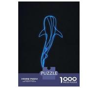 Rompecabezas para Adolescentes De 1000 Piezas Neon Whale Shark Rompecabezas para Adultos Juguete Decoración De Pared Desafío Difícil 52x38cm/1000pcs