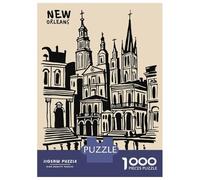 Rompecabezas para Adolescentes De 1000 Piezas New Orleans Skyline Rompecabezas Juegos Relajantes Difícil Difícil Diversión Actividades En Casa, 52x38cm/1000pcs