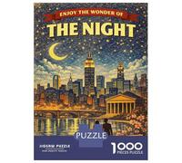 Rompecabezas para Adolescentes De 1000 Piezas New York City Nightscape with Couple Rompecabezas para Adultos Juego Práctico Mejora La Memoria Gran Regalo para Jugar 70x50cm/1000pcs