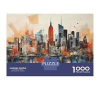 Rompecabezas para Adolescentes De 1000 Piezas New York Cityscape Art Print Rompecabezas para Adultos Juego De Ingenio Decoración De Pared Regalos para Reducir El Estrés 70x50cm/1000pcs