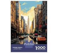 Rompecabezas para Adolescentes De 1000 Piezas New York Manhattan Rompecabezas Juguetes DIY Alivia El Estrés Interacción Entre Padres E Hijos 52x38cm/1000pcs