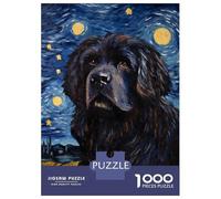 Rompecabezas para Adolescentes De 1000 Piezas Newfoundland Dog Starry Rompecabezas para Adolescentes Juegos Relajantes Regalos para Mujeres Diversión En Casa Actividades, 70x50cm/1000pcs