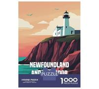 Rompecabezas para Adolescentes De 1000 Piezas Newfoundland & Labrador Lighthouse Rompecabezas para Adultos Juego De Ingenio para Mejorar La Memoria Actividades Divertidas En Casa 38x26cm/1000pcs