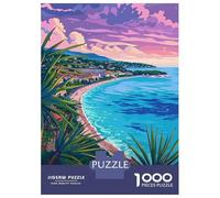 Rompecabezas para Adolescentes De 1000 Piezas Nice, France Coastal View Rompecabezas Juegos Relajantes Pero Divertidos Y Humorísticos Cumpleaños 38x26cm/1000pcs