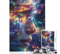 Rompecabezas para Adolescentes de 1000 Piezas niña en Abstracto cósmico Juguetes antiestrés Grandes Regalos y Juguetes Juego Familiar Entrena tu Cerebro y Tus Manos tamaño 38x26cm