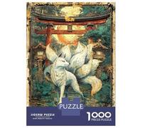 Rompecabezas para Adolescentes De 1000 Piezas Nine Tails Under The Torii Sunset Rompecabezas para Adultos Juego Práctico Decoración Perfecta Regalos Y Cumpleaños Únicos 70x50cm/1000pcs
