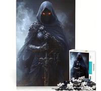 Rompecabezas para Adolescentes de 1000 Piezas Ninja Caballero Oscuro Asesino Juegos Divertidos e interesantes para Reducir el estrés Cada Pieza es única 38x52cm