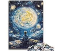Rompecabezas para Adolescentes de 1000 Piezas Niño bajo Las Estrellas, Toda la Familia, 26x38cm