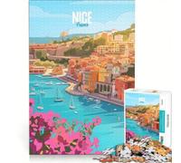 Rompecabezas para Adolescentes de 1000 Piezas, Niza, Francia, Juegos relajantes, análisis y lógica, para Mejorar el Amor Entre Parejas 50x75cm