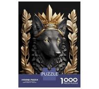 Rompecabezas para Adolescentes De 1000 Piezas Noble King Wolf Rompecabezas para Adultos Juegos Divertidos Decoración De Pared 52x38cm/1000pcs