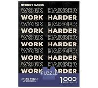 Rompecabezas para Adolescentes De 1000 Piezas Nobody Cares Work Harder Rompecabezas para Adultos Juegos Familiares Desafío Difícil Regalos De Cumpleaños Y Únicos 52x38cm/1000pcs