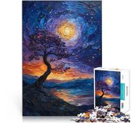Rompecabezas para Adolescentes de 1000 Piezas Noche Estrellada Espiritual Juego Intelectual Cada Pieza es única: un desafiante y Divertido Juego Familiar 50x70cm