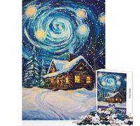 Rompecabezas para Adolescentes de 1000 Piezas Noches de Invierno susurrantes - Juegos relajantes - Desafío difícil - Regalo de cumpleaños (Tamaño 38x52cm)
