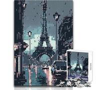Rompecabezas para Adolescentes de 1000 Piezas, Noches lluviosas de París, Juguete Intelectual, Juguete difícil, decoración de Pared, tamaño 38x52cm