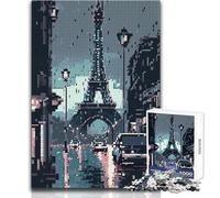 Rompecabezas para Adolescentes de 1000 Piezas, Noches lluviosas de París, Juguete Intelectual, Juguete difícil, decoración de Pared, tamaño 50x75cm