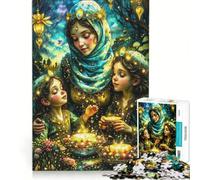 Rompecabezas para Adolescentes de 1000 Piezas Noches místicas y rituales con linternas Juegos relajantes Actividades Divertidas para Hacer en casa Juego con un diseño Precioso 38x52cm