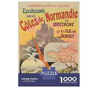 Rompecabezas para Adolescentes De 1000 Piezas Normandy & Brittany Travel Rompecabezas para Adultos Juegos Relajantes Regalos De Cumpleaños para Amigos Y Familiares 38x26cm/1000pcs