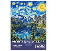 Rompecabezas Para Adolescentes De 1000 Piezas North Cascades National Park Washington Starry Night Rompecabezas Para Adultos Juego Práctico Decoración Perfecta Regalos Y Cumpleaños Únicos 52x38cm/1000