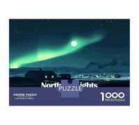 Rompecabezas para Adolescentes De 1000 Piezas Northern Lights in Iceland Rompecabezas Juegos Familiares Carrera De Velocidad Manual Cumpleaños 38x26cm/1000pcs