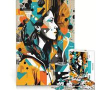 Rompecabezas para Adolescentes de 1000 Piezas Nos Encanta el café Juego de ingenio interacción Entre Padres e Hijos Regalo de cumpleaños 38x26cm
