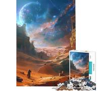 Rompecabezas para Adolescentes de 1000 Piezas Oasis del Desierto de los espejismos Juego Familiar Juguetes adictivos para Cultivar la Paciencia Un Regalo estupendo Una Obra de Arte (Tamaño 38x26cm)