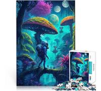 Rompecabezas para Adolescentes de 1000 Piezas Oasis Extraterrestre Surrealista Juego Educativo Familiar Mejorar el Amor Entre Parejas 52x38cm