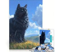Rompecabezas para Adolescentes de 1000 Piezas Observador de Nubes majestuoso Juguetes para armar Mejora la Memoria con póster y Hoja de Preguntas a Juego 38x52cm
