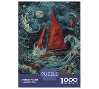 Rompecabezas para Adolescentes De 1000 Piezas Ocean Adventure Sailing Through Waves Rompecabezas para Adultos Juegos Relajantes Corte De Precisión Diversión En Casa Actividades, 52x38cm/1000pcs