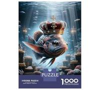Rompecabezas para Adolescentes De 1000 Piezas Ocean King Fish Decor Rompecabezas para Adultos Juego Familiar Regalos para Mujeres Cumpleaños Y Navidad 38x26cm/1000pcs