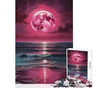 Rompecabezas para Adolescentes de 1000 Piezas océano Rosa Amanecer Juguete Educativo Gran Regalo para Juegos Familiares Entrena tu Cerebro y Tus Manos tamaño 50x75cm