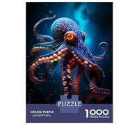 Rompecabezas para Adolescentes De 1000 Piezas Octopus Sea Life Rompecabezas para Adultos Juguete Decoración De Pared Corte De Precisión para Cumpleaños, Navidad 70x50cm/1000pcs